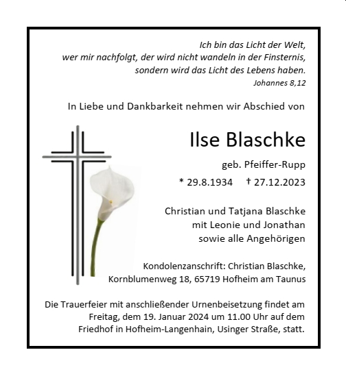 Ilse Blaschke TA